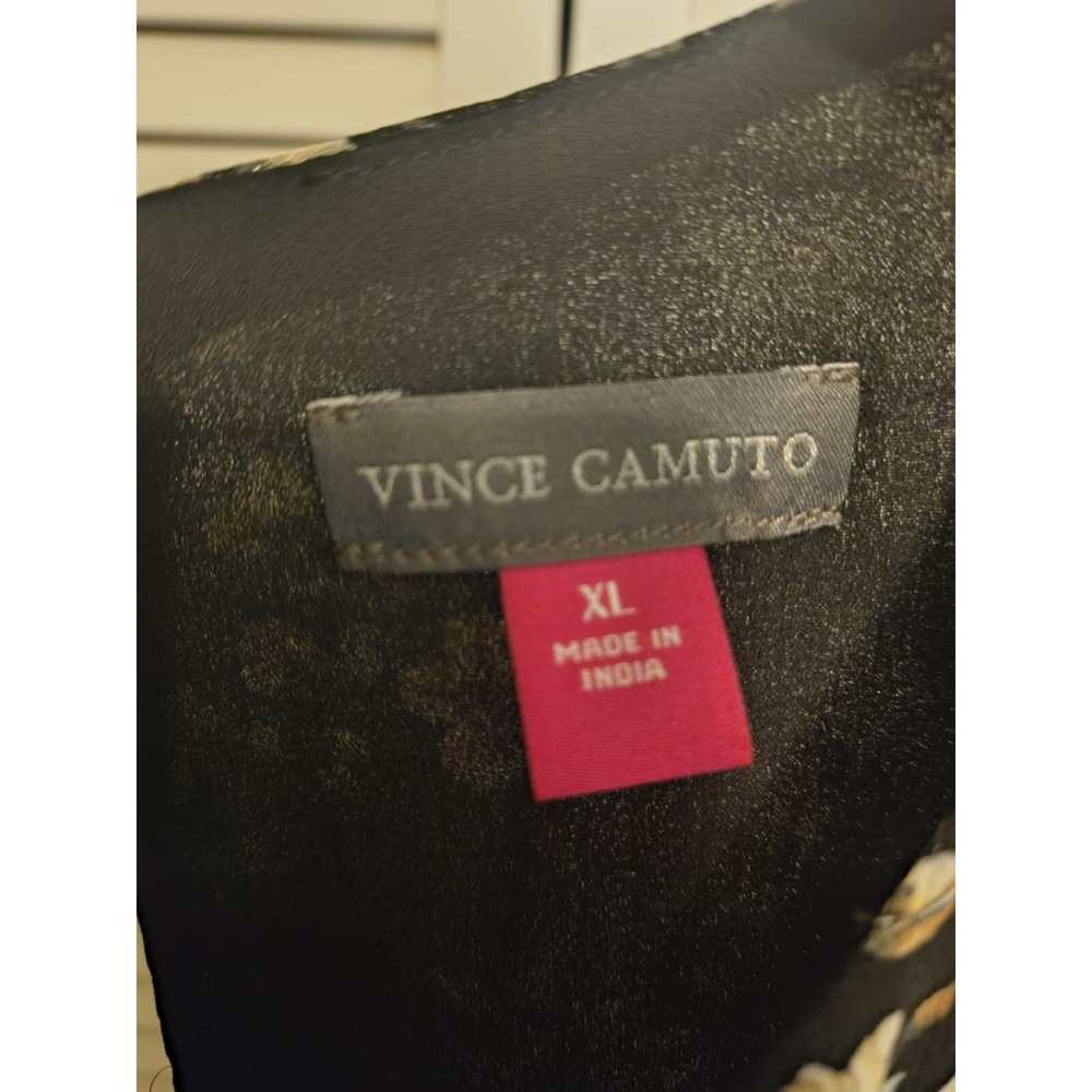 Vince Camuto High Neck Sleeveless Top Women's XL Rich Black NWT - Picture 12 of 14